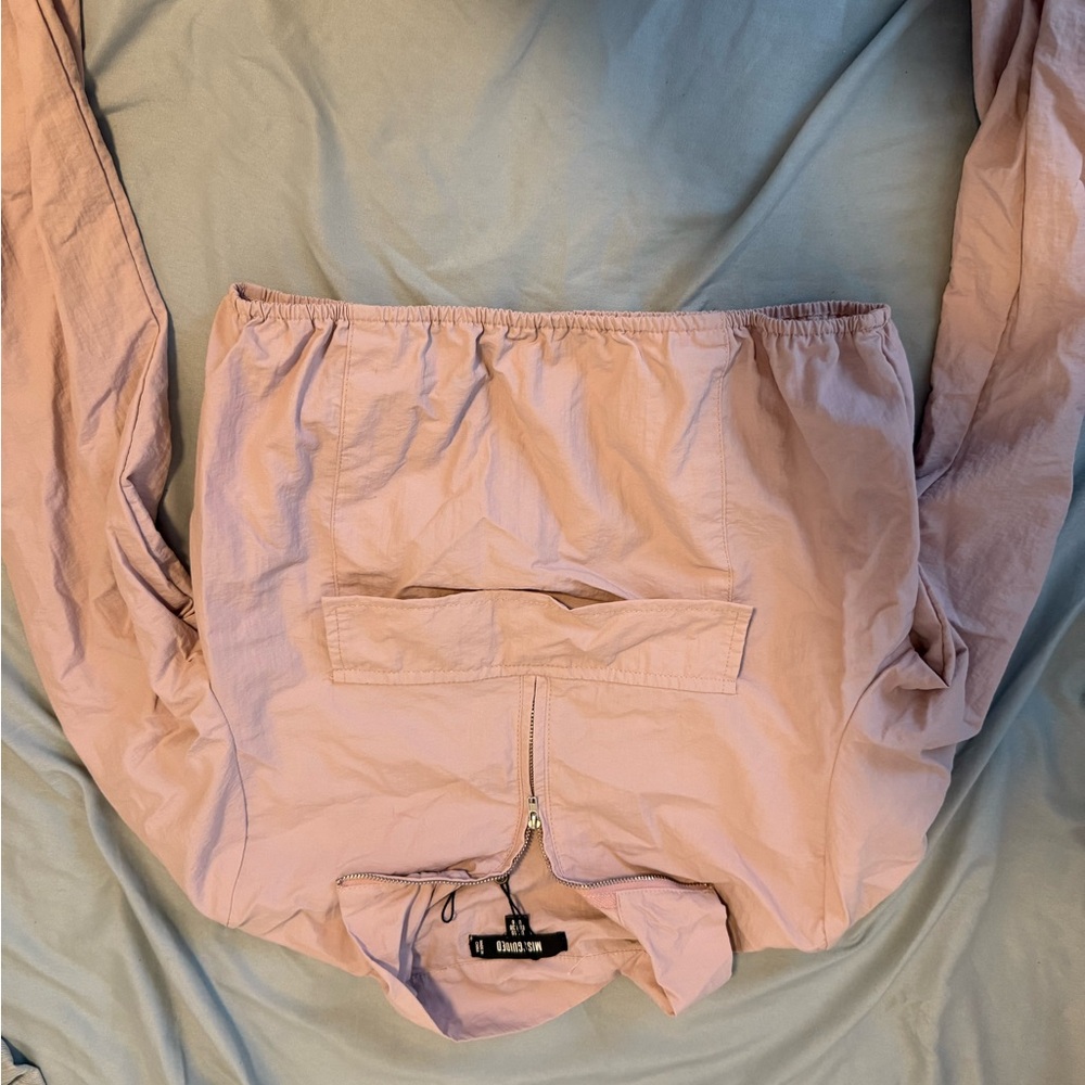 Missguided Pink Cargo Windbreaker